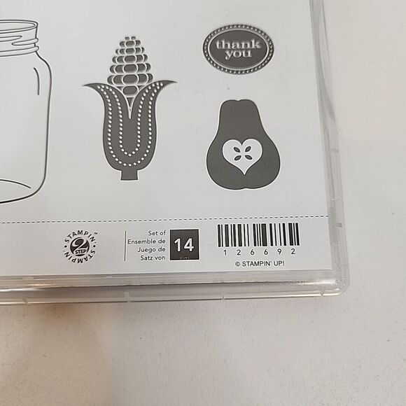 Stampin' Up! PERFECTLY PRESERVED Stamp Set of 14 1226692 Thank You Fruit Canning - Picture 2 of 4